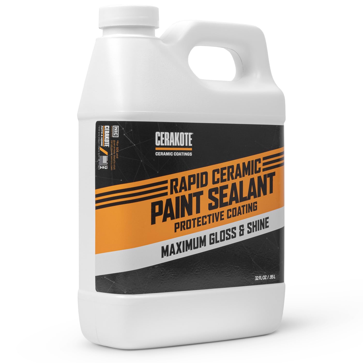 CERAKOTE® Rapid Ceramic Paint Sealant - 32 oz Bulk Pack - Ultra Hydrophobic Car Ceramic Coating for Maximum Gloss & Shine - Professional-Grade Paint Protection - Ideal for Cars, Trucks, SUVs & Motorcycles - Long-Lasting Water Beading & UV Protection