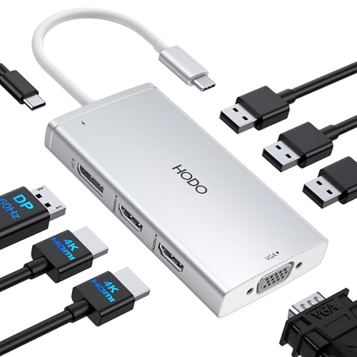 Silver 8 IN 1 Docking Station