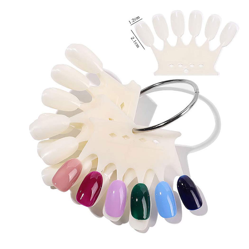 Boxoon 10 Sheets Nail Color Display Card - DIY Nail Art Display Board for Salon & Home Use - Perfect for Nail Polish Swatches, Nail Tech Practice, and Nail Art Showcase