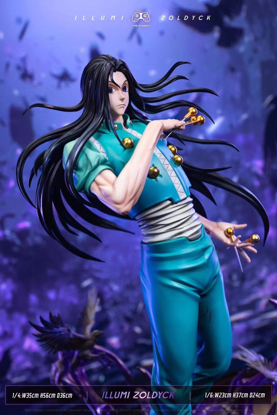 PG Studio Illumi Zoldyck Anime Figure - Hunter x Hunter Collectible Action Figure for Fans & Decor | Perfect for Display, Cosplay Props, and Gift Giving