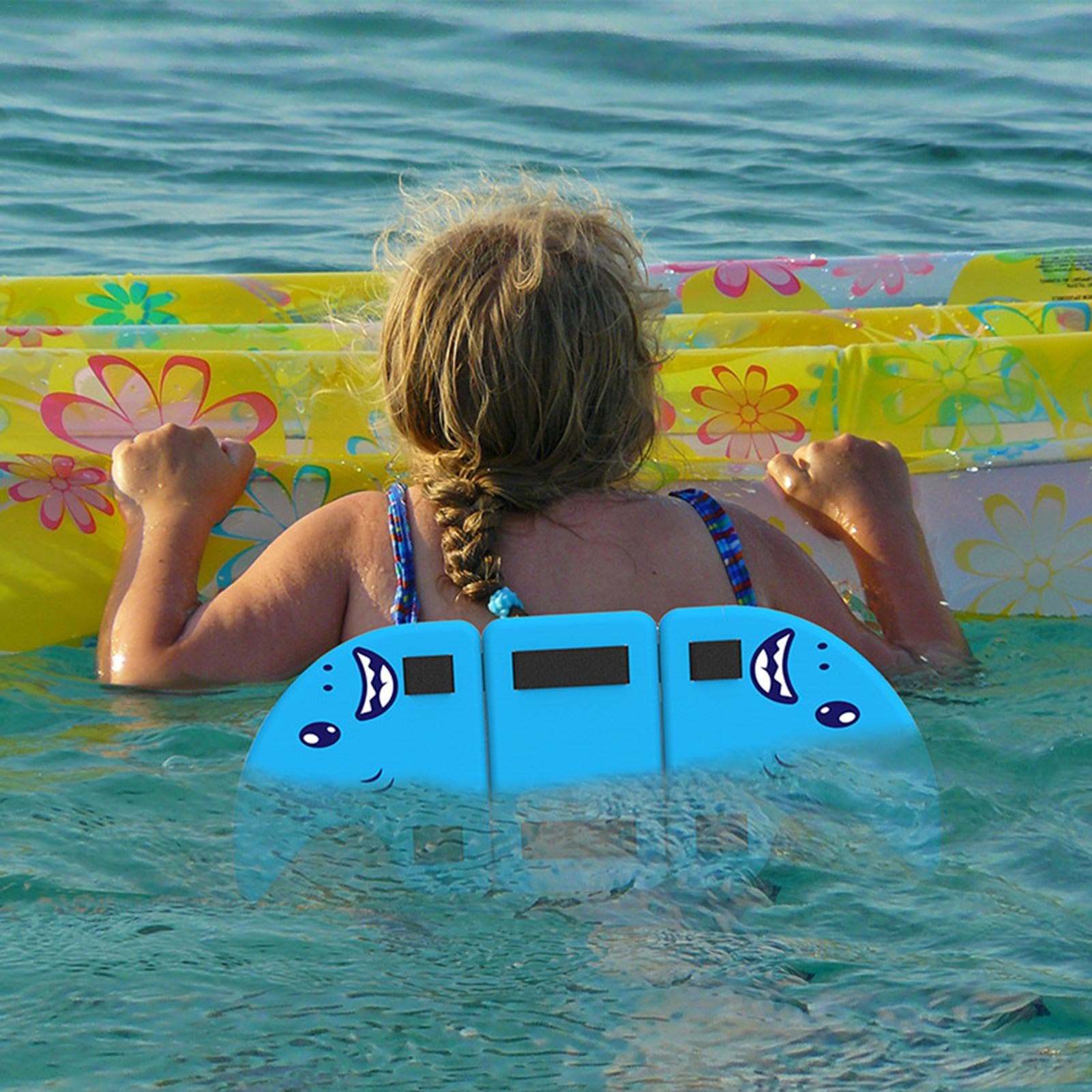 **Shark Fin Swim Trainer for Kids - Adjustable Safety Float with Belt | Wearable Swimming Aid for Pool, Beach & Water Safety | Blue Swim Float for Beginners & Toddlers**