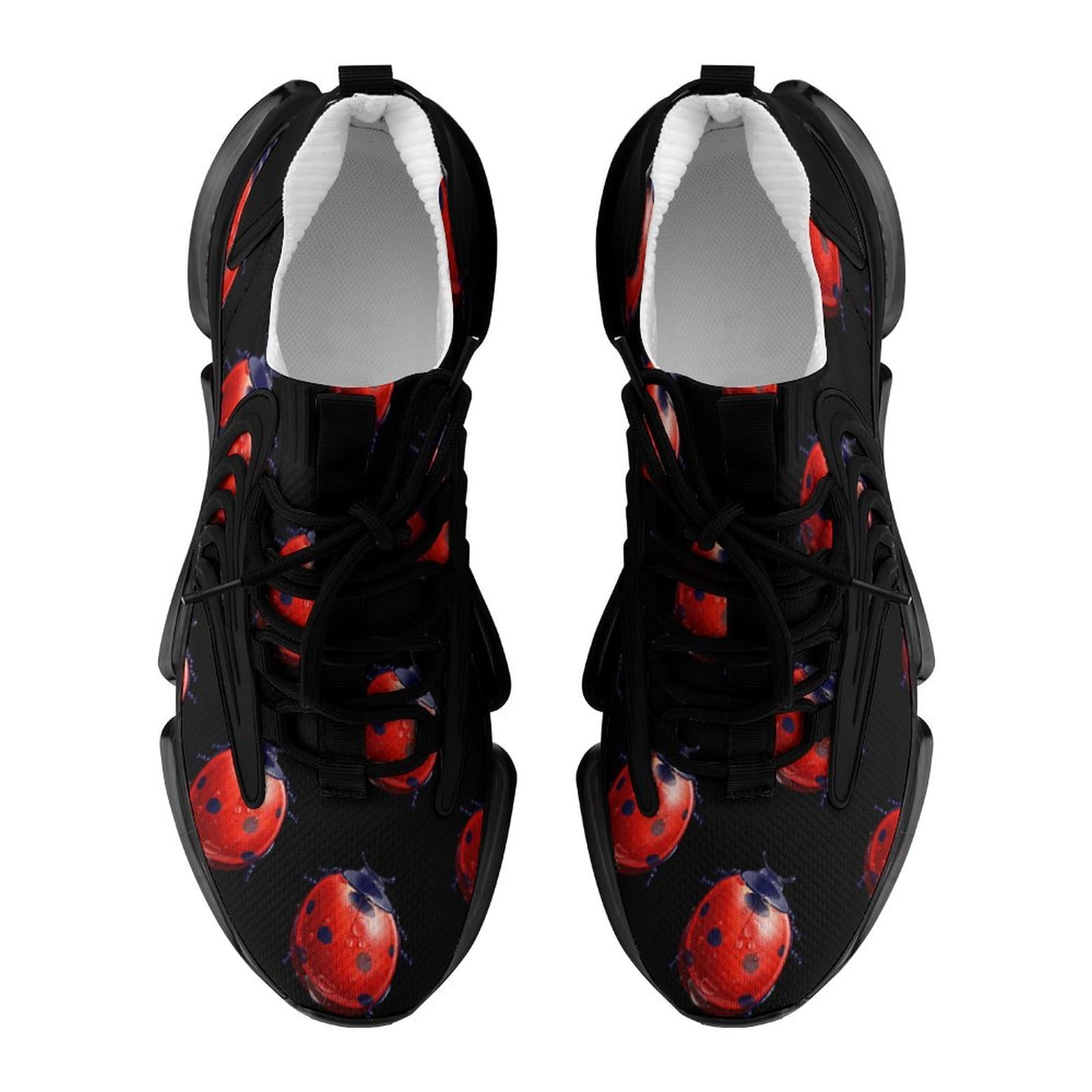 **Red Ladybug Men's Running Shoes - Lightweight Athletic Sneakers for Gym, Hiking & Outdoor Sports - Breathable Comfort for Jogging & Fitness**