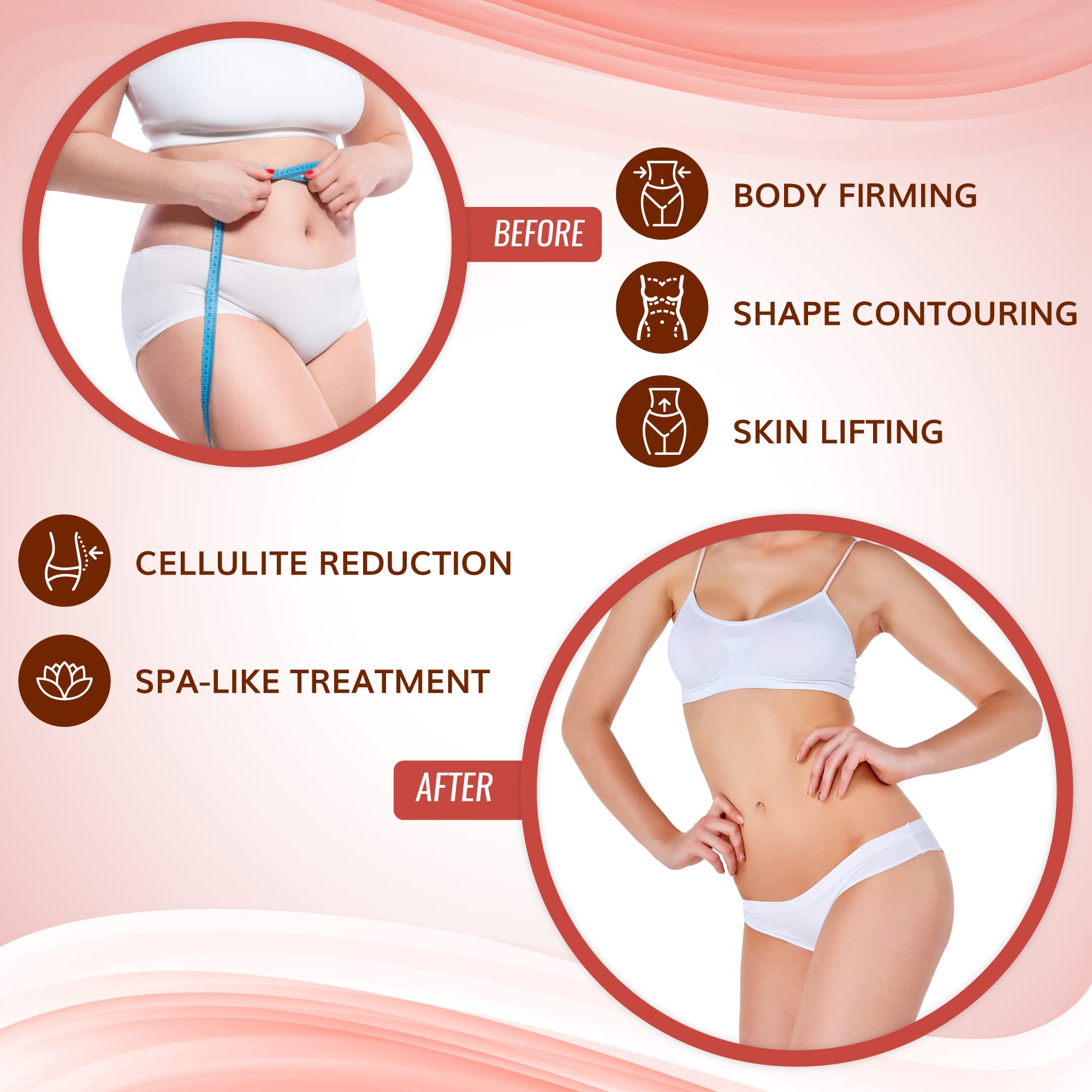 All Natural Moisturizing Body Applicator Wrap for Weight Loss & Toning - Easy to Use Slimming Body Wraps (6 Pack) | Perfect for Spa Days, Post-Workout Recovery & At-Home Body Contouring