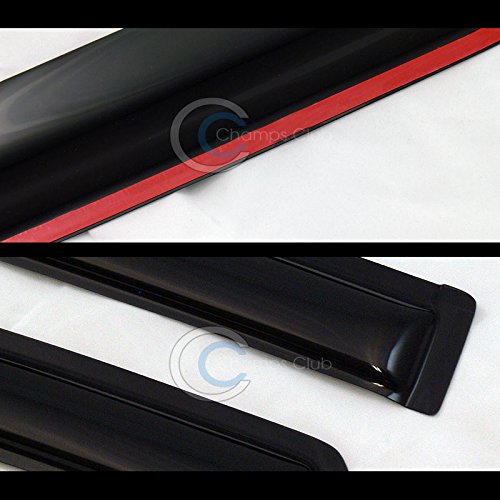 4pcs Smoke Window Visors for 2010-2014 Toyota Prius - Front & Rear Windshield Rain Guards & Sun Deflectors - Perfect for All-Weather Protection & Driving Comfort