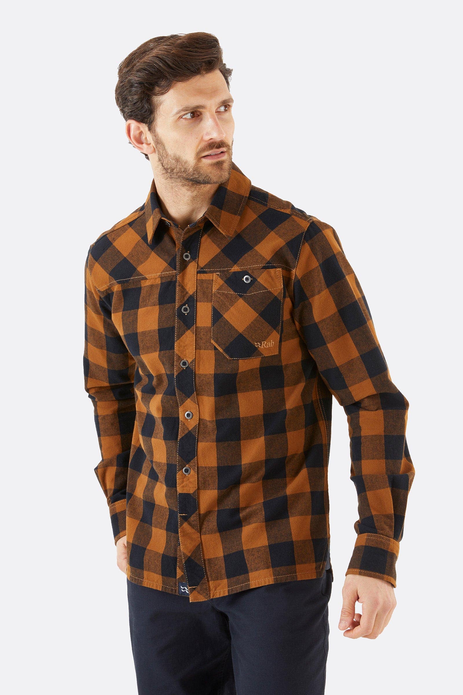 Men's Boundary Brushed Cotton Shirt - Soft Casual Button-Up for Everyday Wear | Perfect for Office, Date Night & Outdoor Activities | QBS 05
