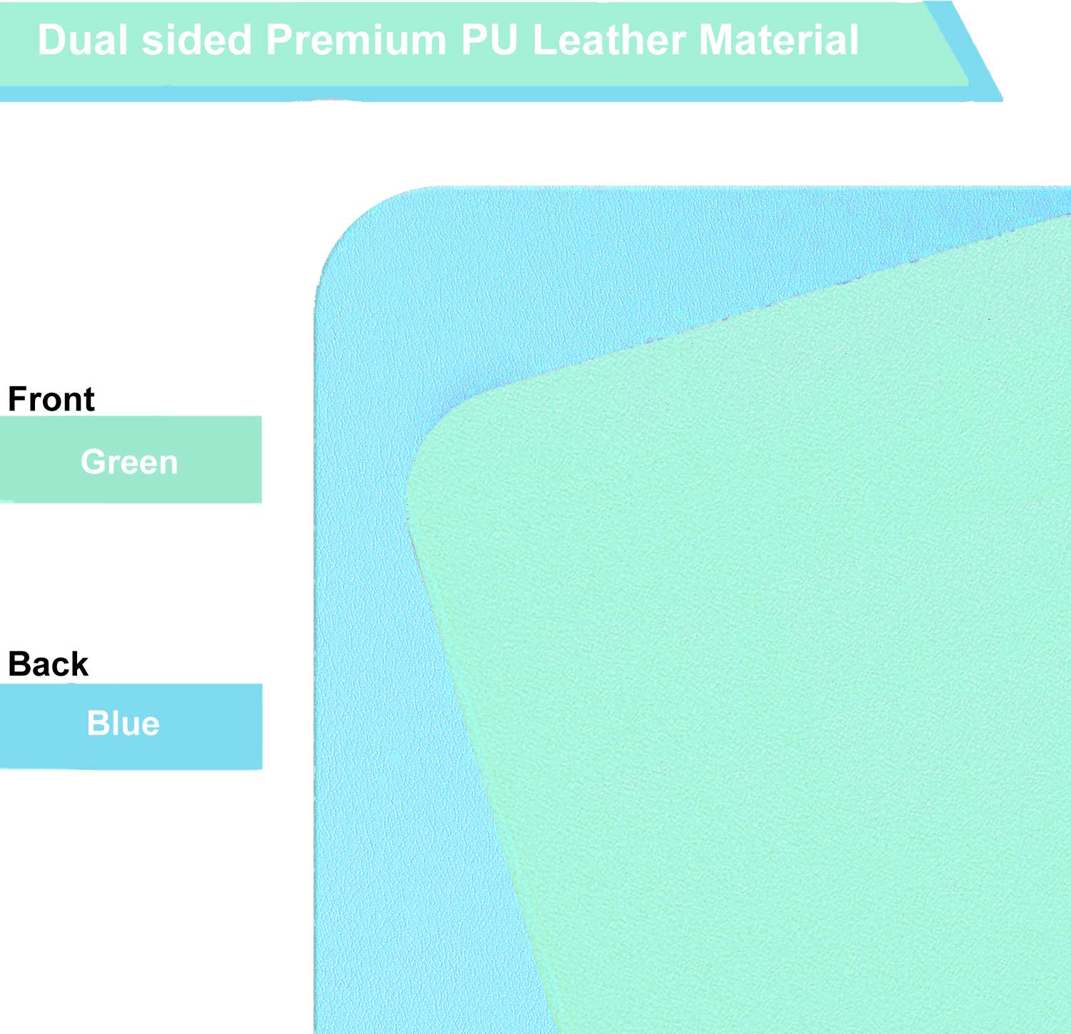 Premium Dual-Sided PU Leather Desk Pad & Mouse Mat - Non-Slip Waterproof Office Desk Protector for Laptop, Writing & Work - Home & Office Workspace Accessory (23.6