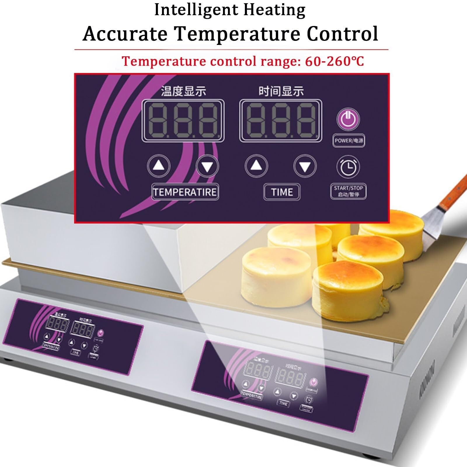 Electric Souffle Maker & Dorayaki Baker - Countertop Muffin & Waffle Machine for Home, Restaurant, Bakery | Perfect for Breakfast, Desserts, and Snack Bars