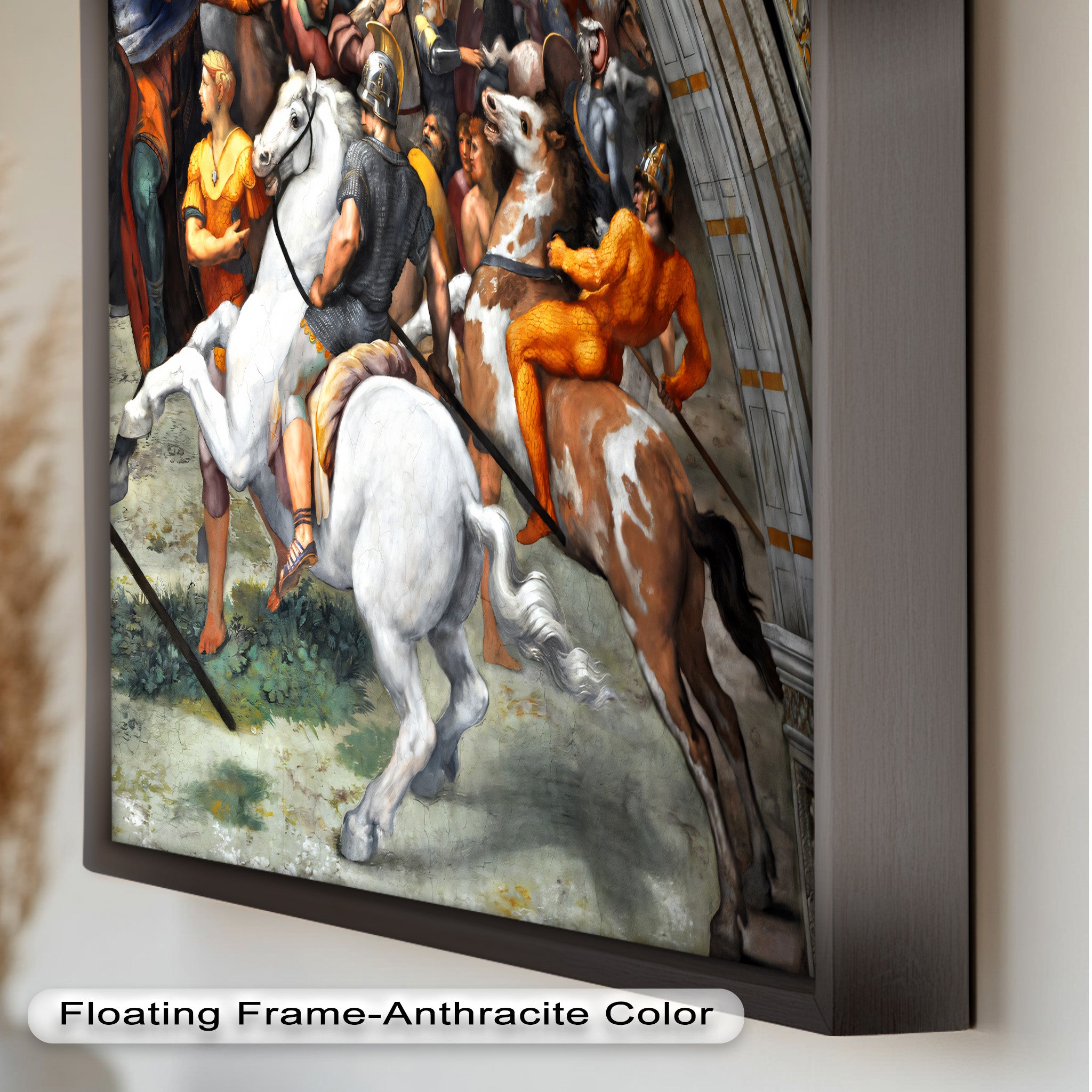 Clash of Warriors - Rococo Style Oil Painting for Home Decor, Living Room Wall Art, and Medieval Battle Scene Artwork