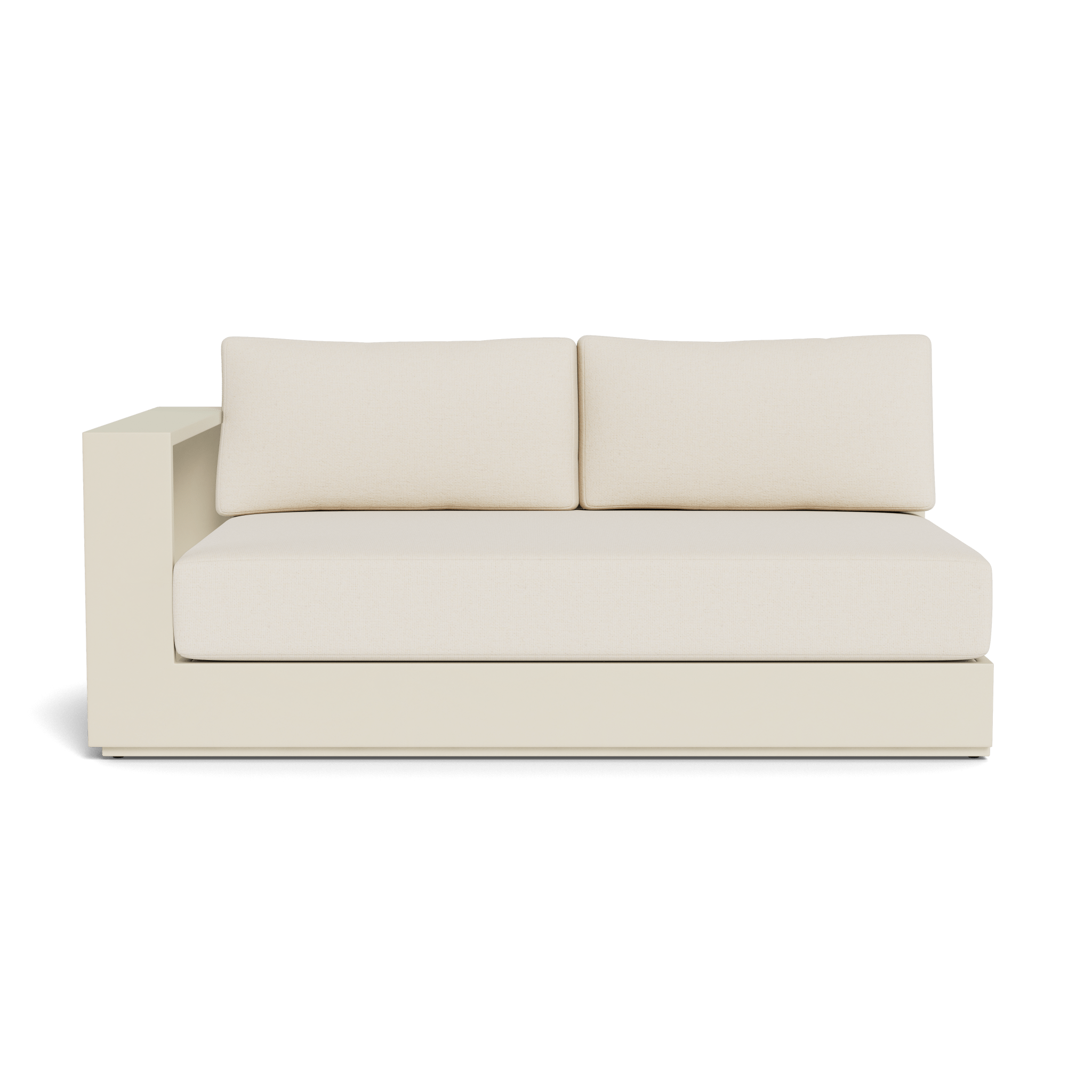 Hayman Aluminum 2-Seat Outdoor Patio Sofa with Left Armrest - Perfect for Garden, Poolside & Backyard Relaxation