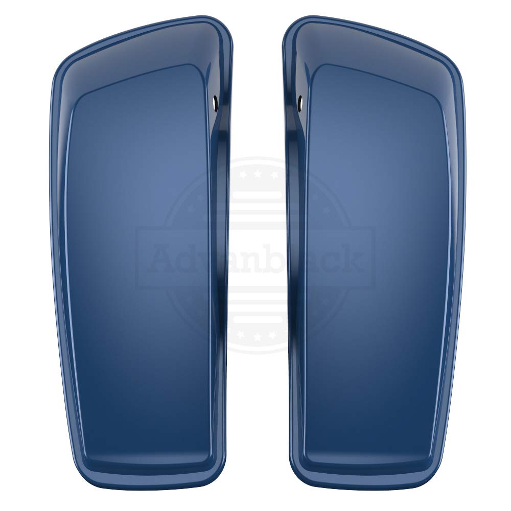 Moto Onfire Saddlebag Lids for Harley Touring Street Glide & Road Glide Special 2014-2020 - Legend Blue | Waterproof Motorcycle Luggage Accessories for Long Rides & Travel