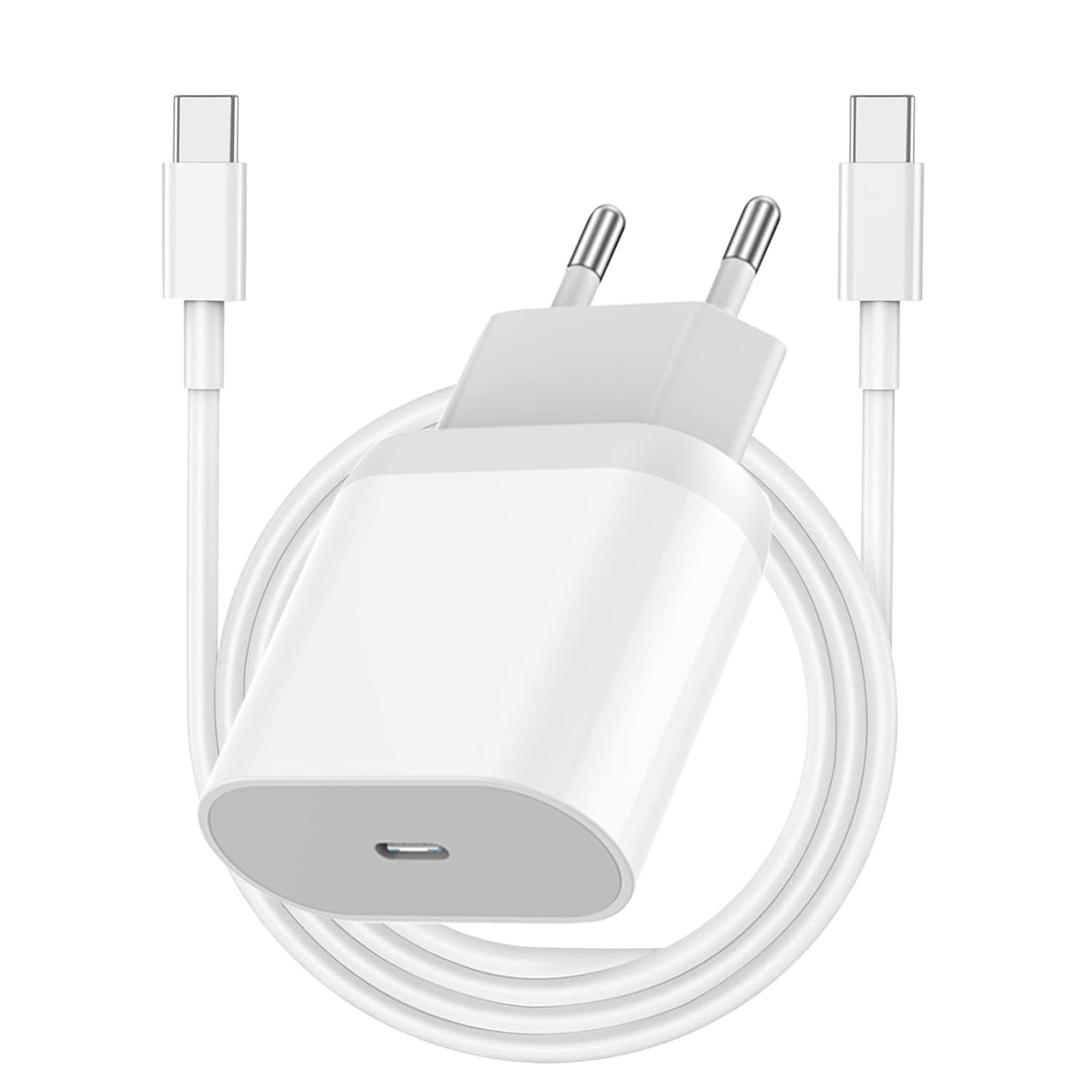 20W USB C Fast Charger for iPad Pro/Air/Mini - 2M Cable Included - Compatible with iPad Pro 12.9 (2021/2020/2018), iPad Air 5, iPad Mini 6, Pixel 6/5/4/XL/3, Galaxy S22 - Perfect for Home, Office & Travel Charging