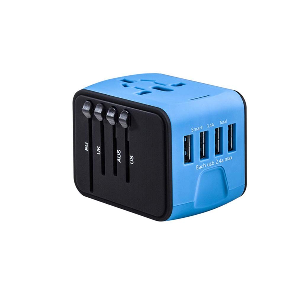 Universal Travel Adapter - Worldwide All-in-One Power Plug Converter with USB Ports | International Charger for USA Europe Asia Australia | Perfect for Business Travel, Vacation & Digital Nomads