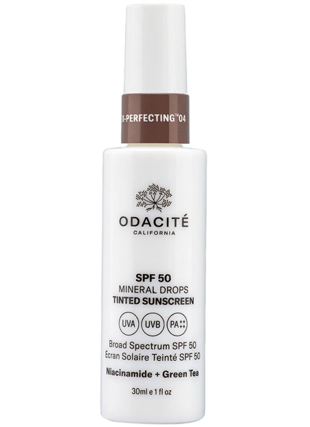 Odacite SPF 50 Tinted Mineral Sunscreen Drops - Oil-Free, Non-Greasy, Broad Spectrum Protection for Face & Body | Perfect for Daily Wear, Beach Days & Outdoor Activities