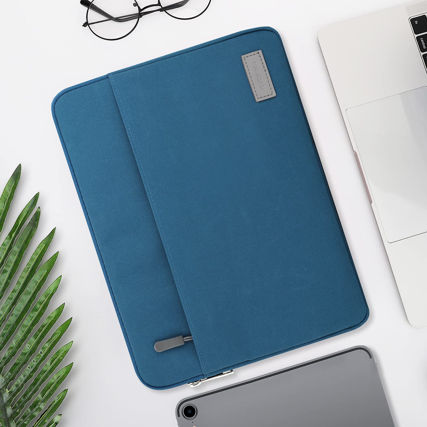 MoKo 9-11 Inch Tablet Sleeve Case for iPad Air/Pro (2025-2017 Models) - Protective Carrying Bag with Soft Lining - Fits iPad Air M3/M2, iPad Pro M4/A16, iPad 10th-7th Gen - Peacock Blue - Perfect for Travel, Office & School Use