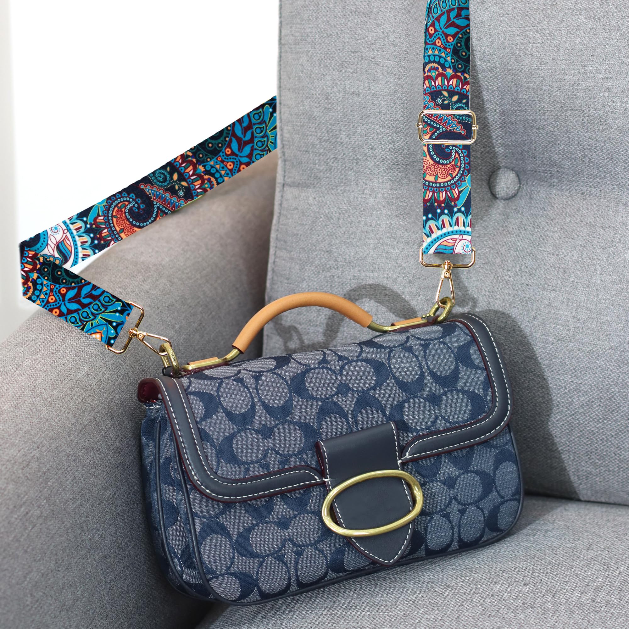 6-Piece Purse Straps Replacement Set - 1.5 Inch Adjustable Crossbody & Shoulder Bag Straps for Handbags - Perfect for Daily Use, Travel & Shopping