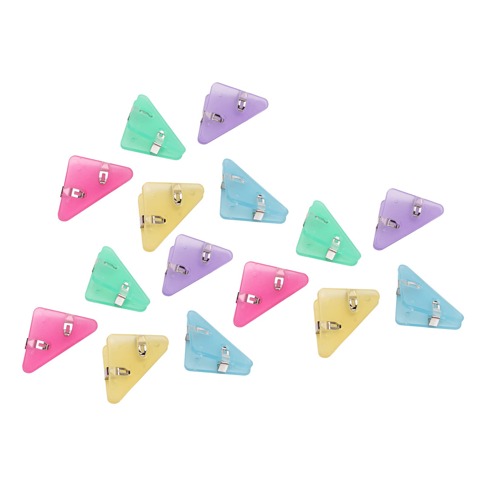 15Pcs Cute Triangular Paper Corner Clips - Reusable Bookmark & Document Fixing Tool for Test Papers, Notes, Office & School Supplies | Perfect for Organizing, Studying & Filing Documents