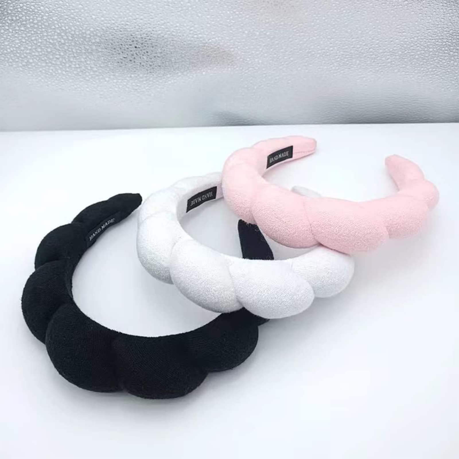 Mimi and Co Women's Spa Headband - Soft Terry Cloth & Sponge Fabric for Skincare, Makeup, Face Washing & Shower - Black Headband for Relaxing Spa Days, Home Beauty Routines & Skincare Treatments