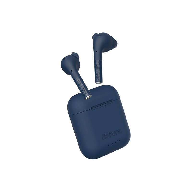 Defunc True Talk Wireless Earbuds Bluetooth Headphones with Mic - Blue | Perfect for Gym, Running, Travel & Workouts