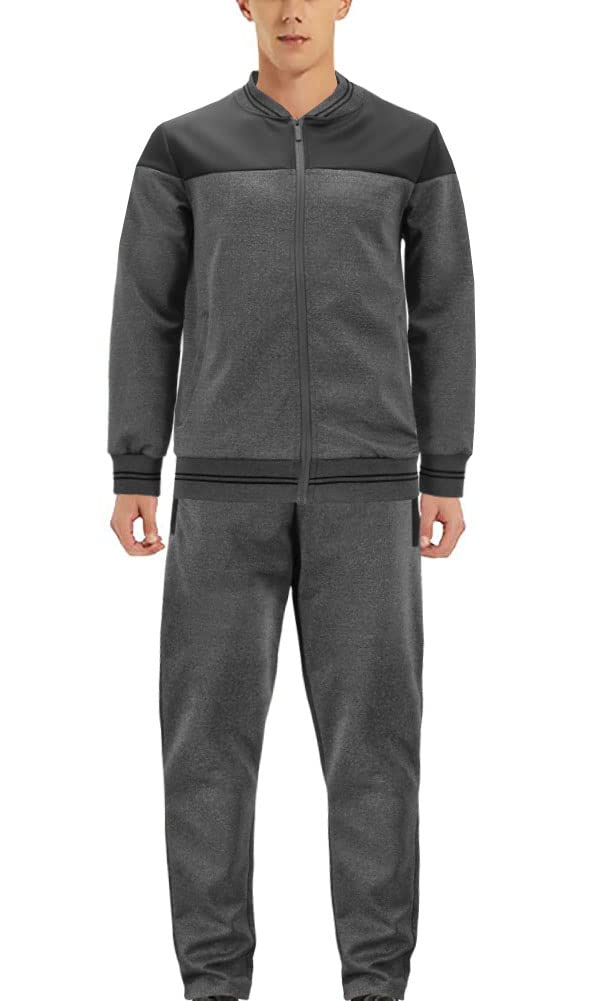 Men's 2-Piece Workout Tracksuit Set - Breathable Gym Running Jogging Sports Outfit for Fitness Training & Casual Wear