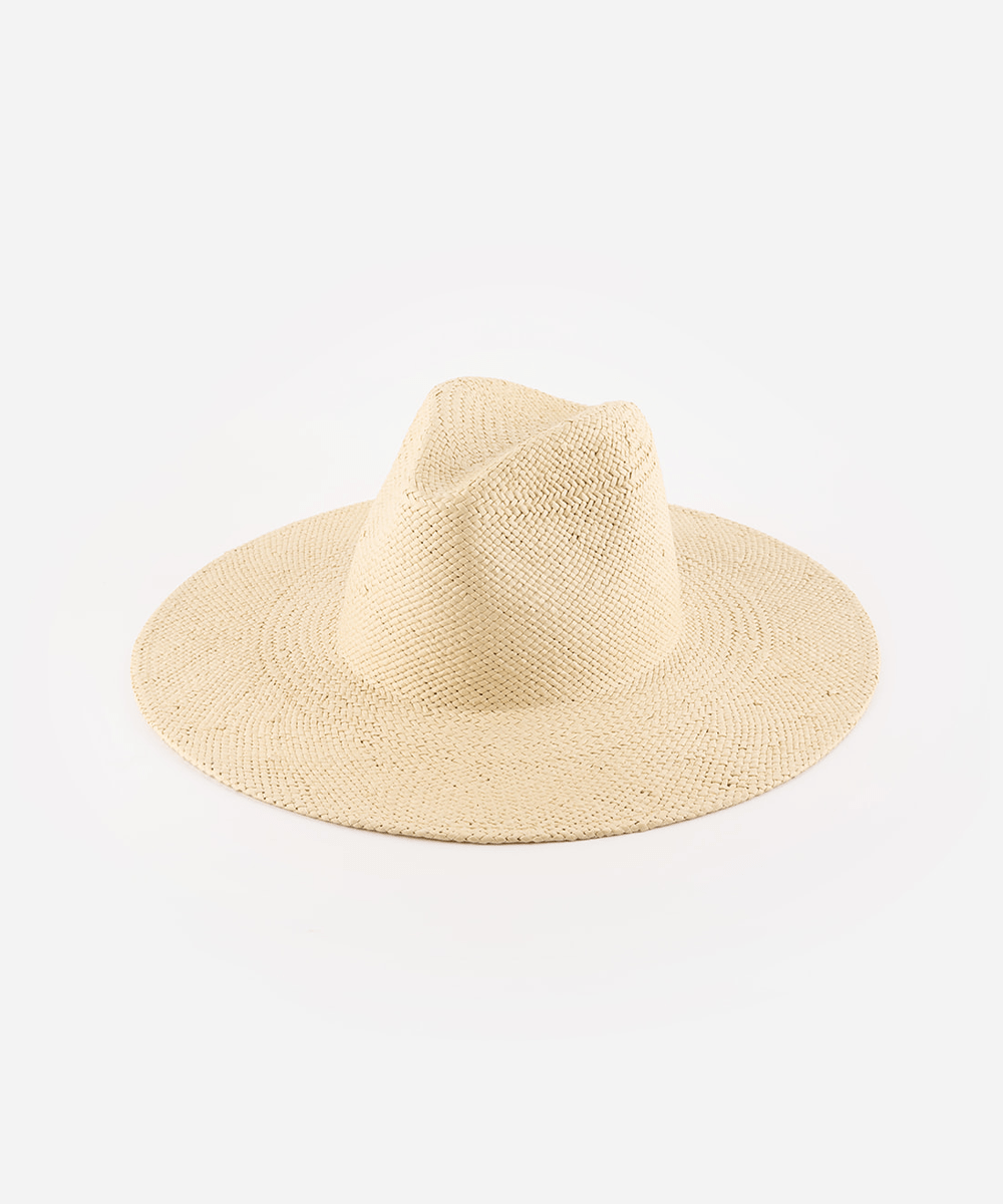 Faye Wide Brim Fedora Straw Hat for Women - Summer Beach Sun Hat with UPF Protection - Perfect for Outdoor, Travel, and Vacation