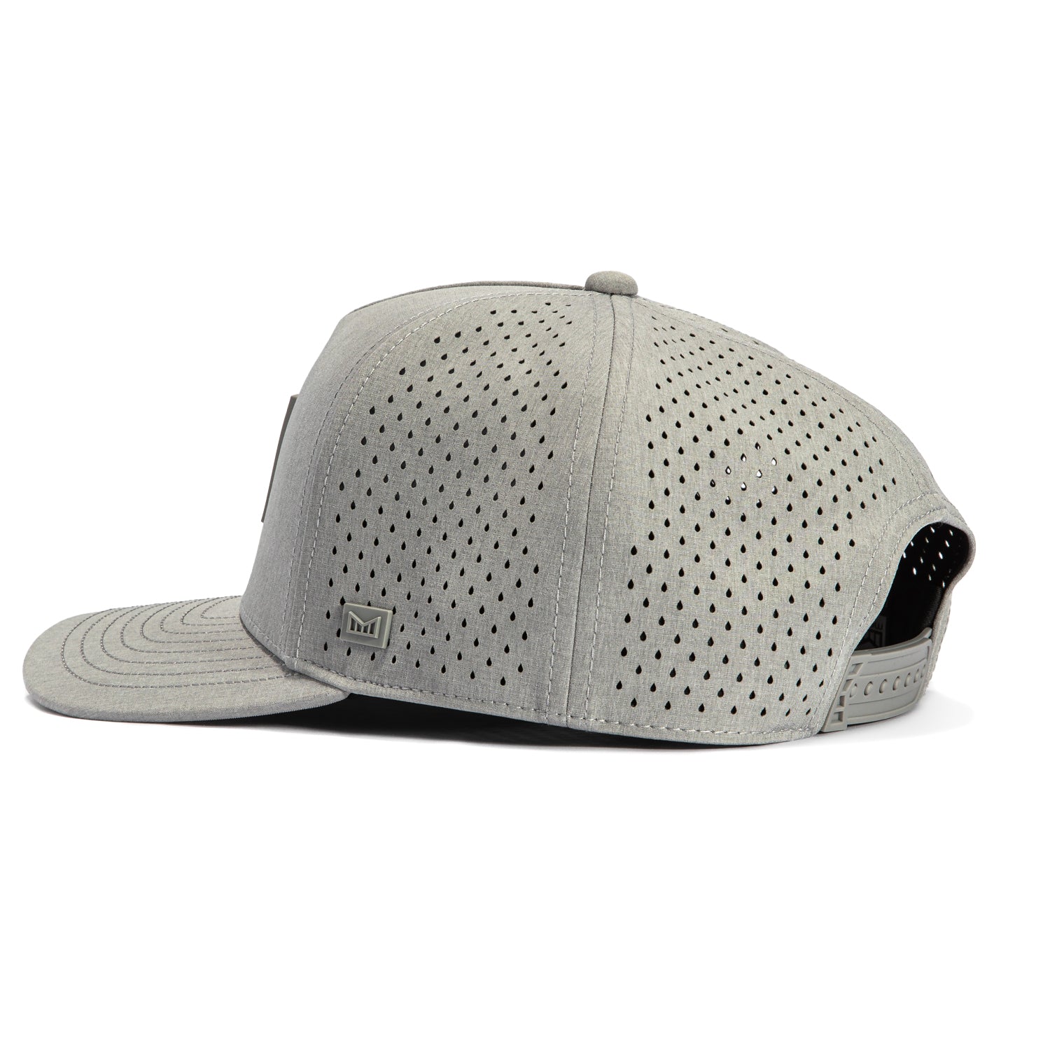 Melin Odyssey Stacked Hydro Snapback Hat - Heather Grey Adjustable Baseball Cap for Men & Women | Perfect for Outdoor Activities, Sports, and Casual Wear