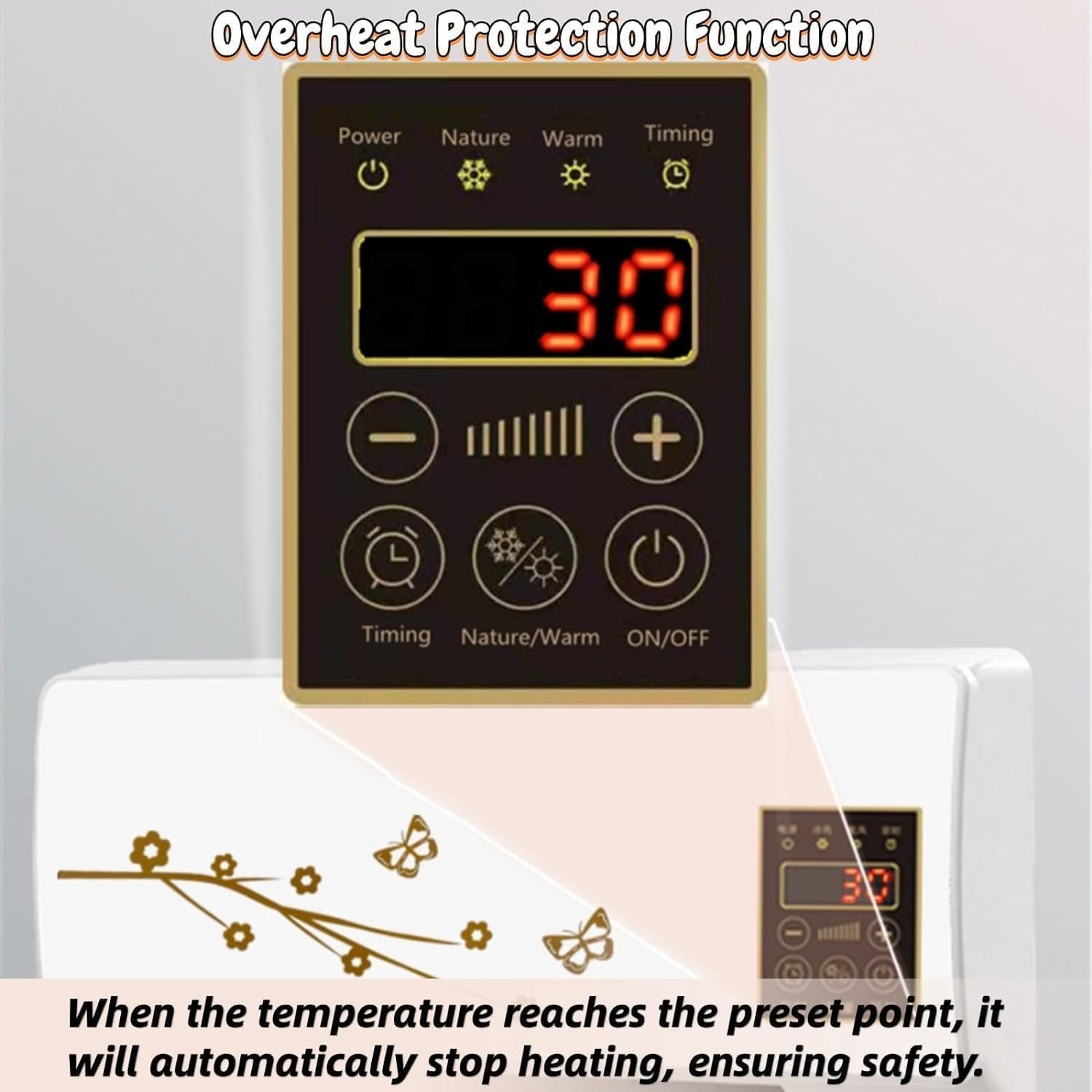LesAngel 12000 BTU Portable Air Conditioner with Heater - 2-in-1 Split AC System for Rooms up to 550 Sq.Ft - Energy Efficient Cooling & Heating Solution for Home, Office, Bedroom (Gold)