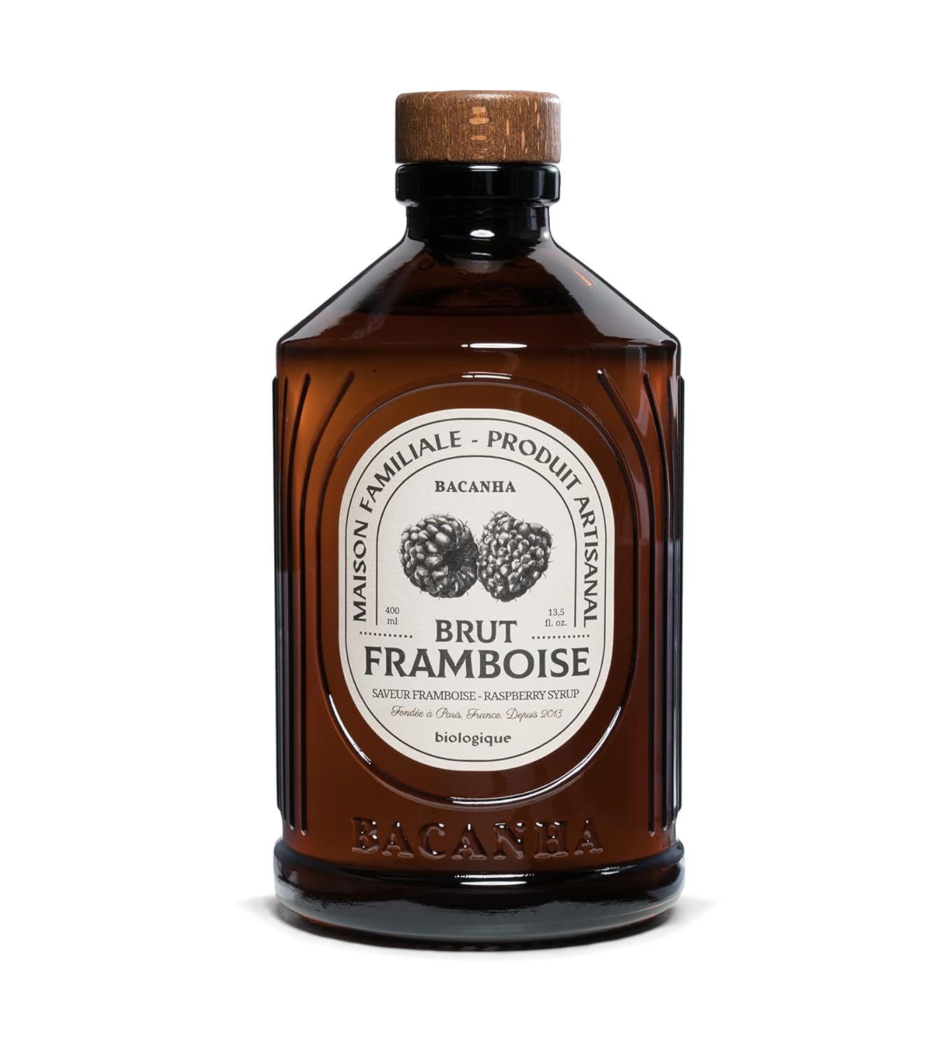 Organic Raspberry Syrup - 400ml / 13.52oz Glass Bottle - Premium Fruit Flavoring for Cocktails, Desserts & Baking - Vegan & All-Natural