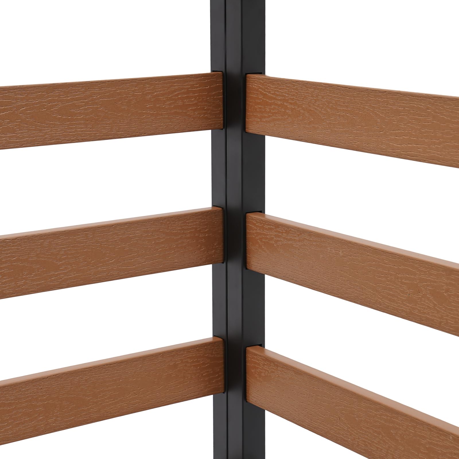 2-Panel 39”W x 51”H Outdoor AC Unit Fence - Steel Pipe Privacy Screen Enclosure for Air Conditioner, Pool Pump & Trash Cans | Freestanding Picket Fence for Garden, Patio & Lawn | Durable Brown Finish | Perfect for Backyard, Pool Area & Outdoor Equipment Protection