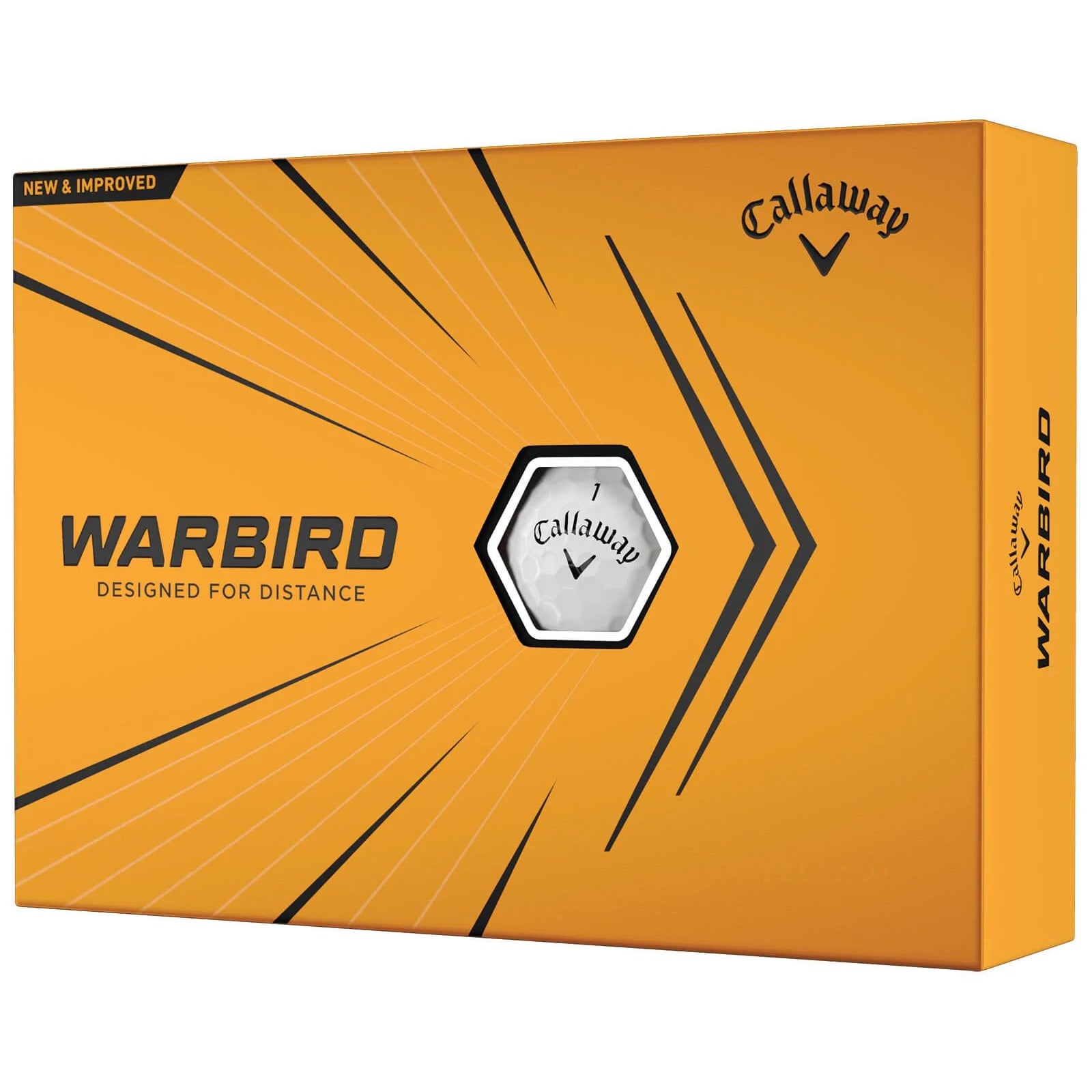 Callaway Warbird White Golf Balls - 12 Pack Premium Golf Balls for Distance & Control - Perfect for Golf Tournaments, Driving Range Practice & Casual Play