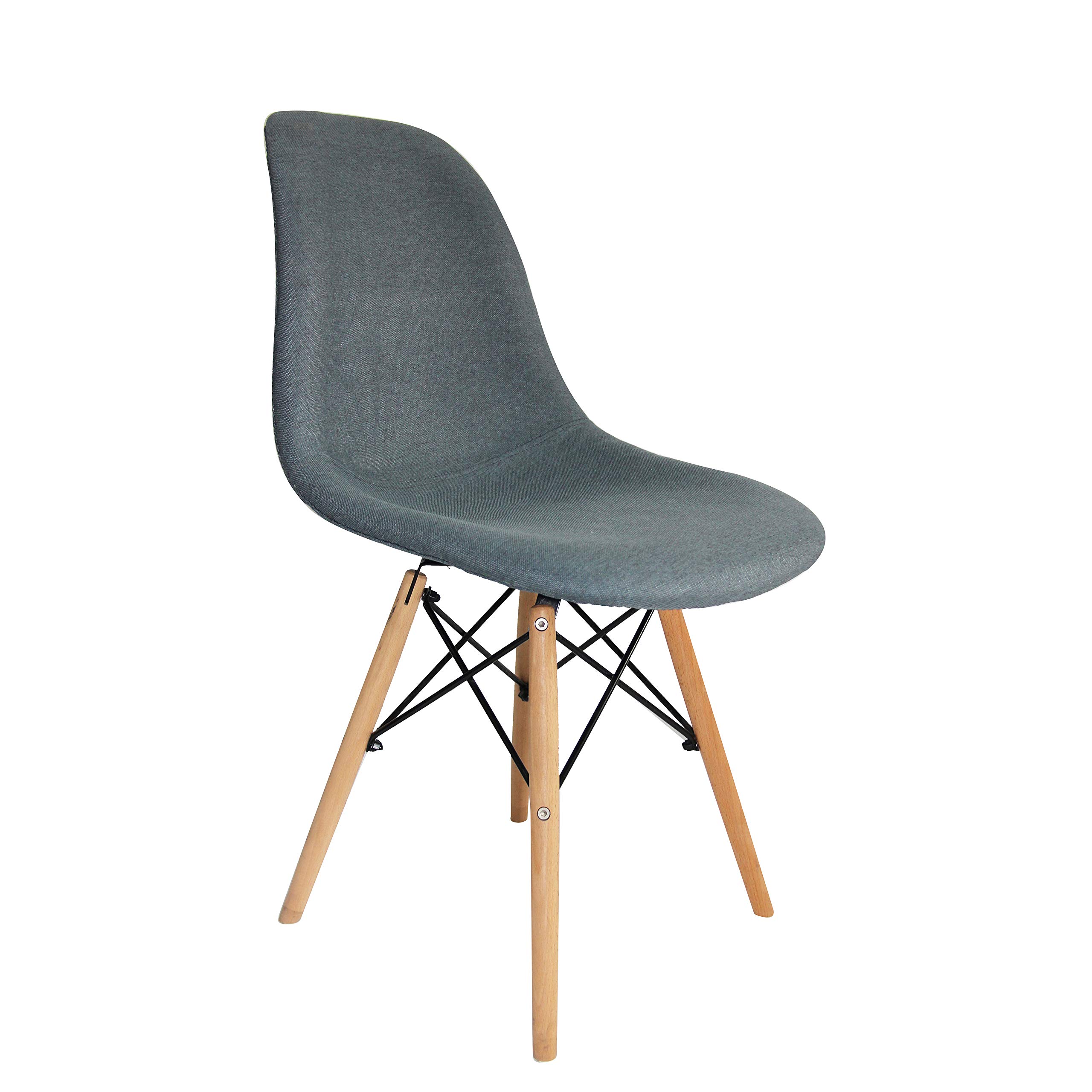 Porthos Home Haig Modern Dining Chair Set of 2 - Fabric Upholstered Seat with Sturdy Beech Wood Legs & Reinforced Support - Perfect for Dining Room, Living Room & Bedroom Accent Chairs