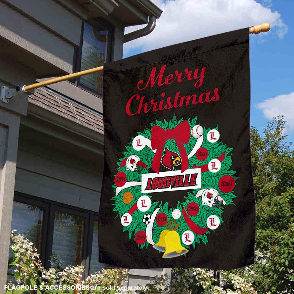 Louisville Cardinals Happy Holidays Christmas Banner Flag - Perfect for Home Decor, Game Day, and Festive Celebrations
