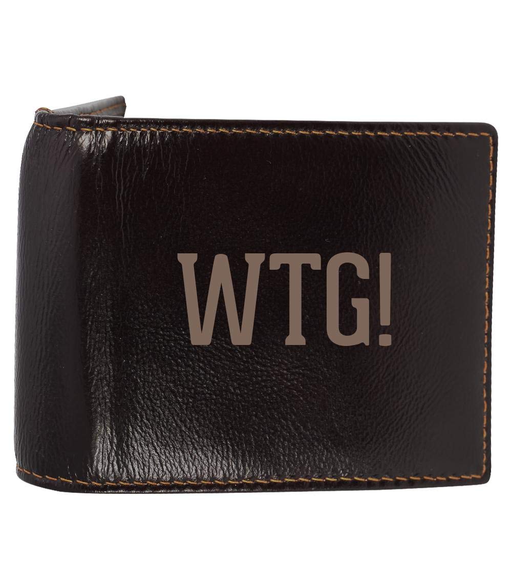 Genuine Engraved Soft Cowhide Bifold Leather Wallet for Men - RFID Blocking Slim Minimalist Design - Perfect for Everyday Carry, Travel & Gifts