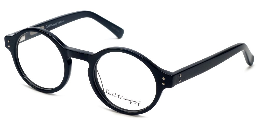 Ernest Hemingway 4616 Black Designer Reading Glasses +1.50 Strength - Stylish & Comfortable for Reading, Working & Computer Use