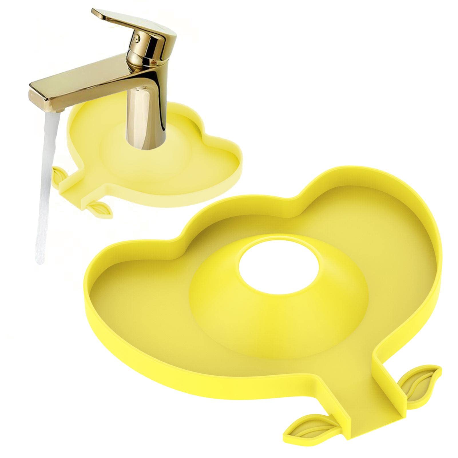 **Silicone Sink Splash Guard - Kitchen & Bathroom Faucet Drip Catcher Mat - Countertop Splash Protector for Easy Cleaning & Storage (Perfect for Cooking, Washing Dishes & Bathroom Use)**