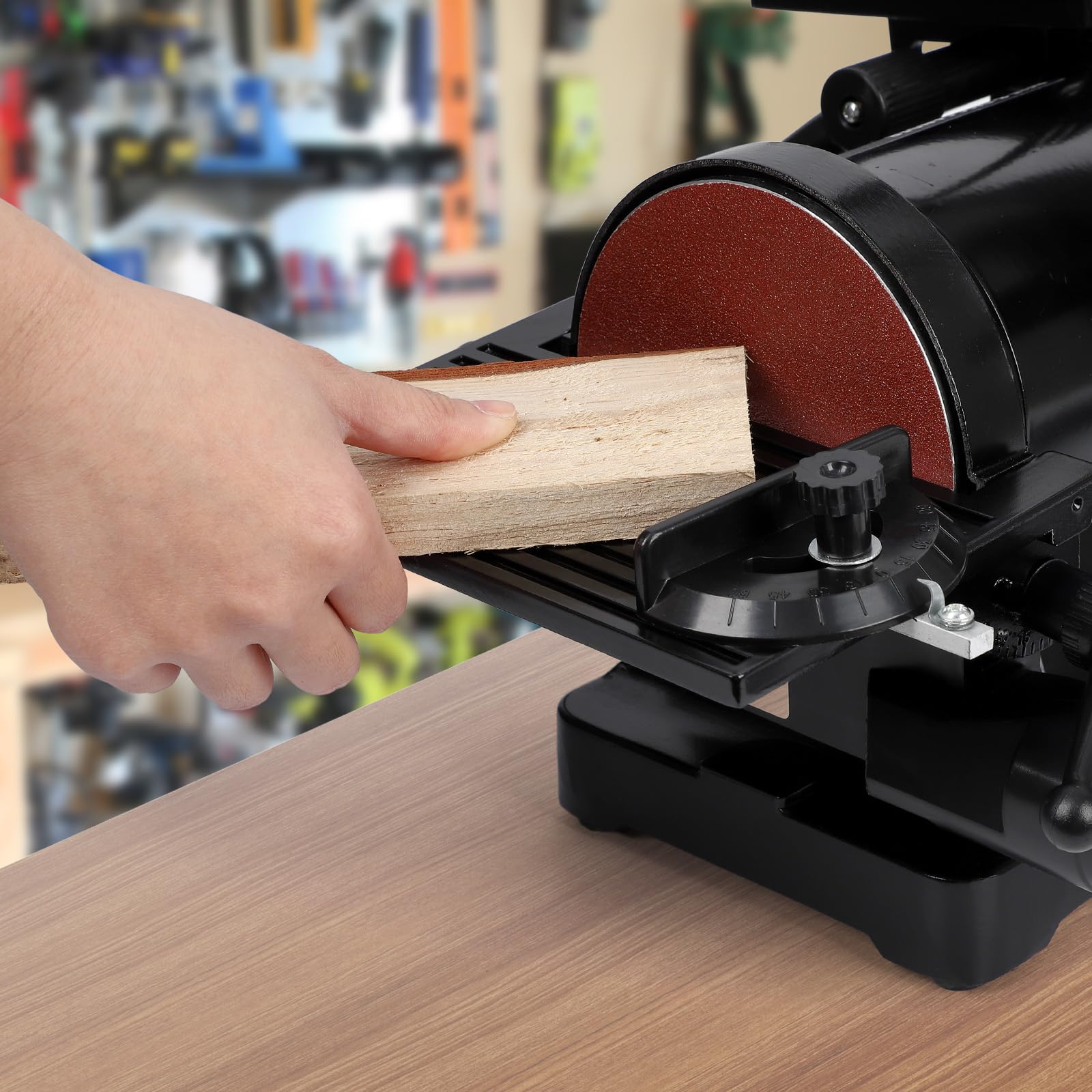 1 x 30 Inch Belt Sander with 5 Inch Disc Sander - 2.1A Powerful Bench Sander for Woodworking, Metal Polishing & DIY Projects (Includes 8 x 80 Grit & 4 x 100 Grit Sandpaper) - Perfect for Home Workshops, Furniture Making & Crafting