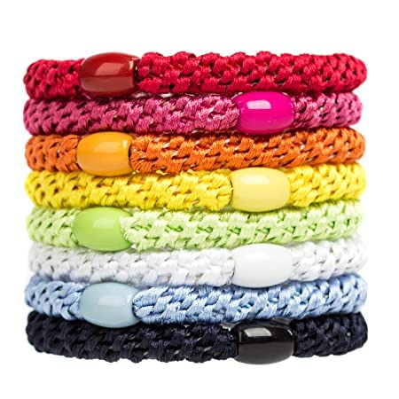 10 Pack Mixed Color Hair Ties for Women & Girls - No Damage No Crease Elastic Hair Bands for Thick Hair & Ponytails - Perfect for School, Workouts, Yoga and Daily Styling