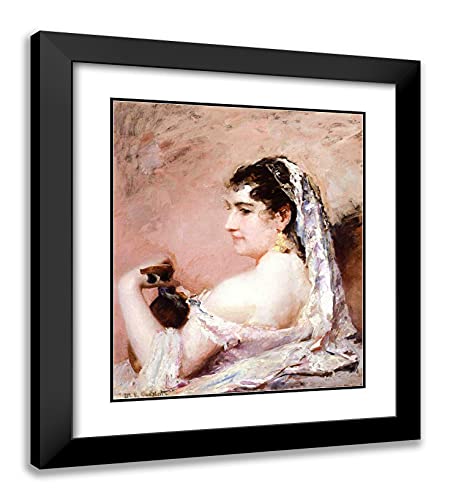 Black Modern Wood Frame with Double Matting