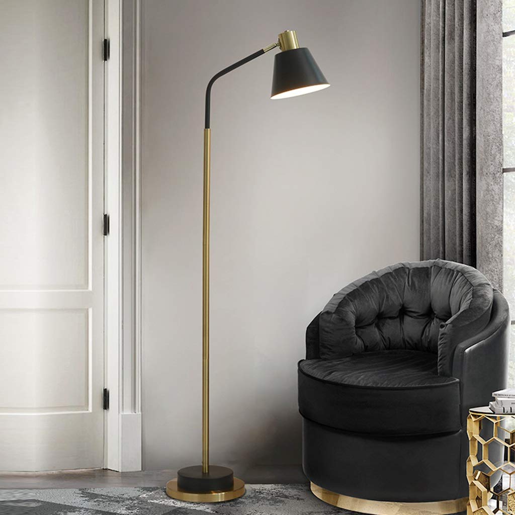 YYDS 60-inch Standing Lamp - Bright Reading Floor Lamp with Natural Daylight Full Spectrum, Slim Modern Design for Bedroom, Living Room & Office (Black) | Perfect for Night Reading, Study & Workspace Lighting