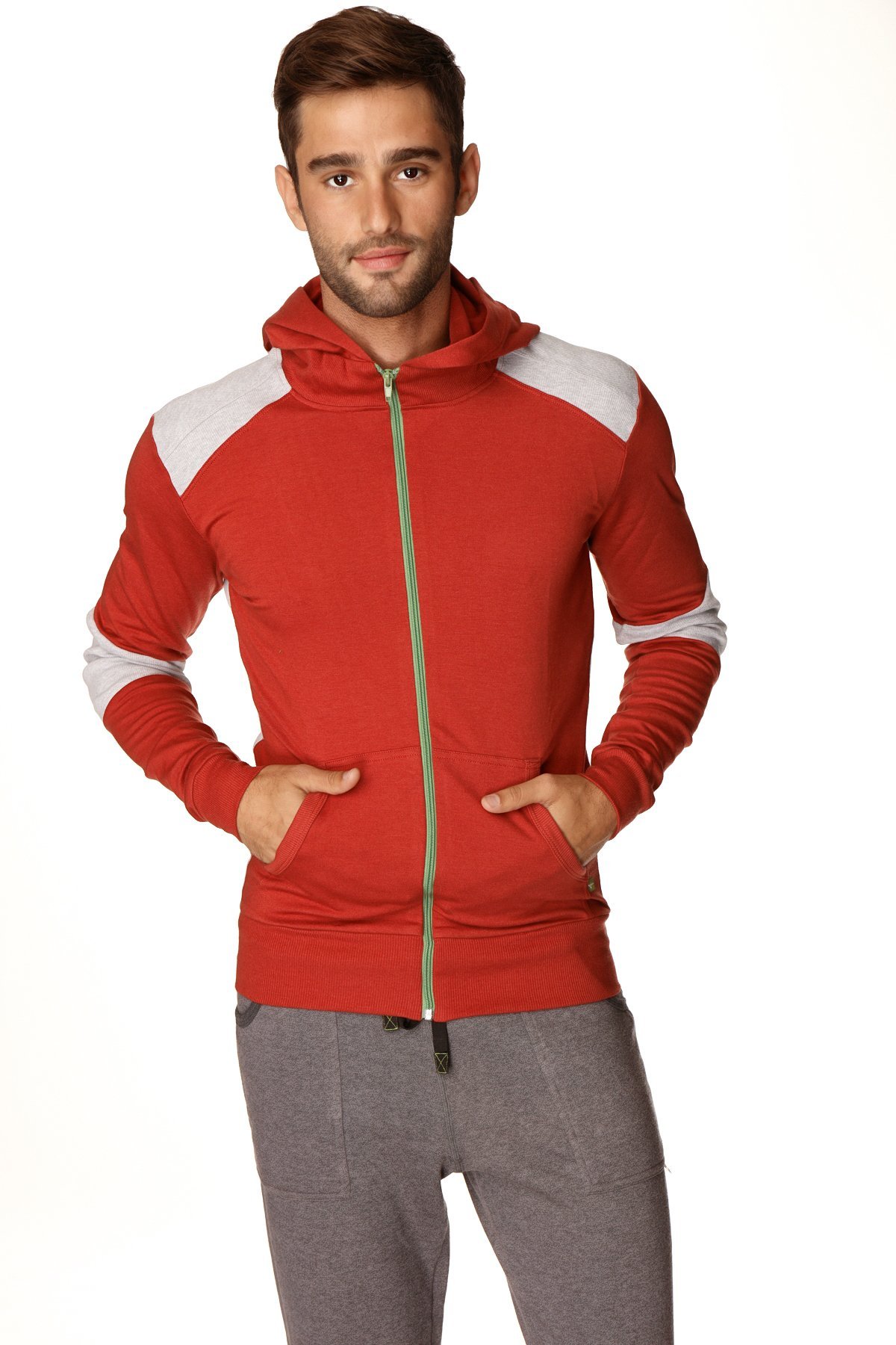 4th Men's Crossover Transition Hoodie - Modal French Terry Workout Hooded Sweatshirt for Gym, Yoga & Running | Made in USA | Stretch Fit European Style | Perfect for Athleisure & Active Lifestyle