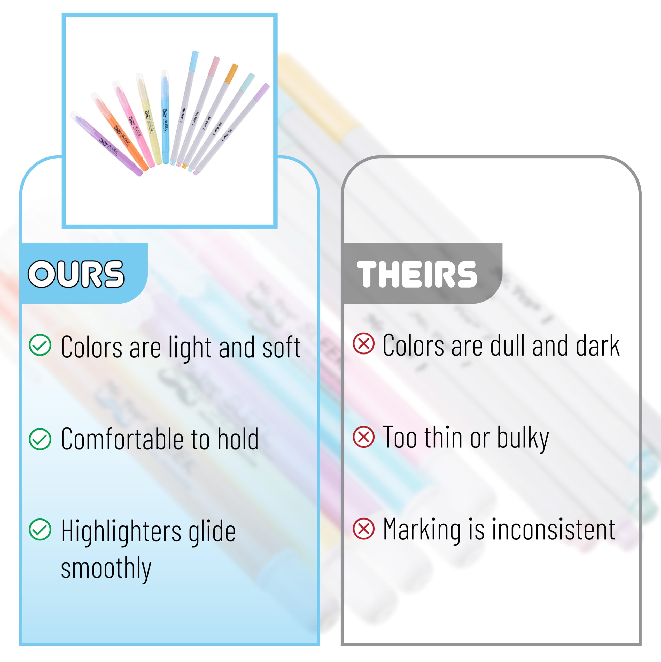 Mr. Pen Bible Gel Highlighters & Fineliner Pens - No Bleed Pastel Colors 10 Pack for Bible Study, Journaling & Note Taking - Perfect for Scripture Marking, Bible Journaling & Church Note Taking