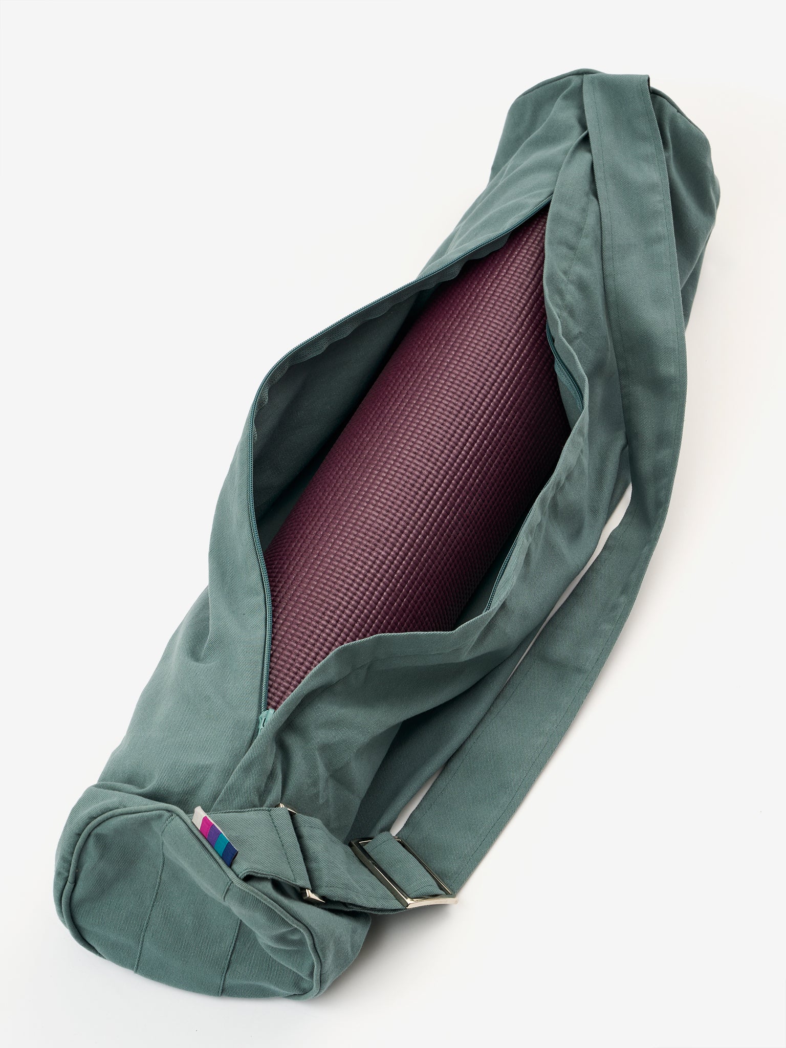 Organic Cotton Zip Up Yoga Bag for Women & Men - Eco-Friendly Yoga Mat Carrier with Pockets - Perfect for Gym, Studio & Travel