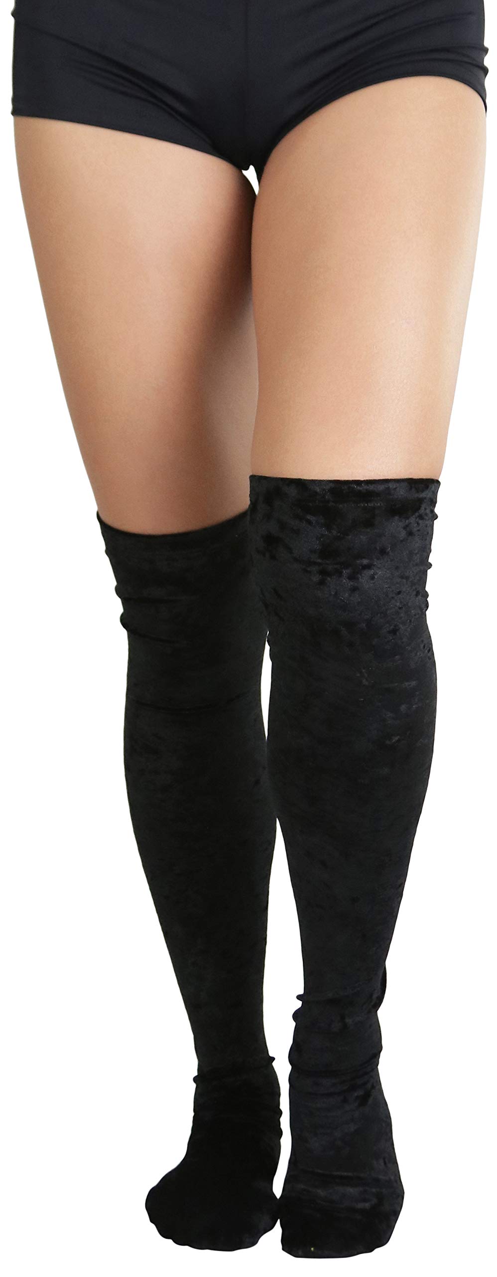 ToBeInStyle Women's Opaque Thigh High Stockings with Lace-Up Backseam - Sexy Unlaced Design for Fashion, Cosplay & Special Occasions