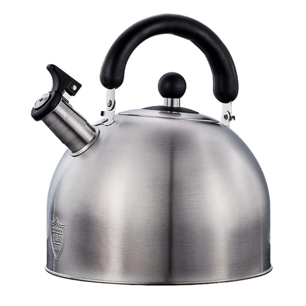 1pc Stainless Steel Whistle Tea Kettle - Large Capacity Stovetop Whistling Kettle for Home & Kitchen - Perfect for Boiling Water, Making Tea, Coffee & Hot Beverages