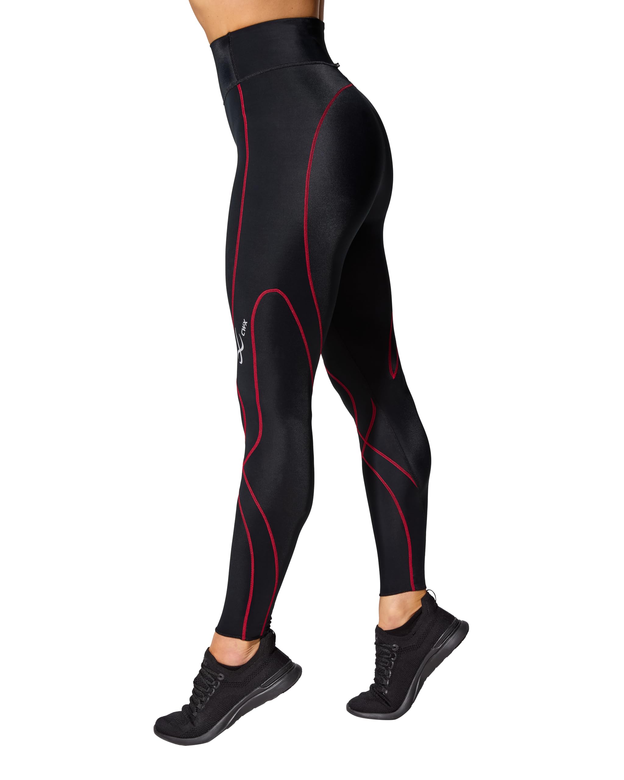 CW-X Women's Stabilyx 3.0 Joint Support 3/4 Capri Compression Tight - High-Rise Leggings with Back Phone Pocket for Running, Yoga & Workout - Breathable & Supportive Activewear for Women