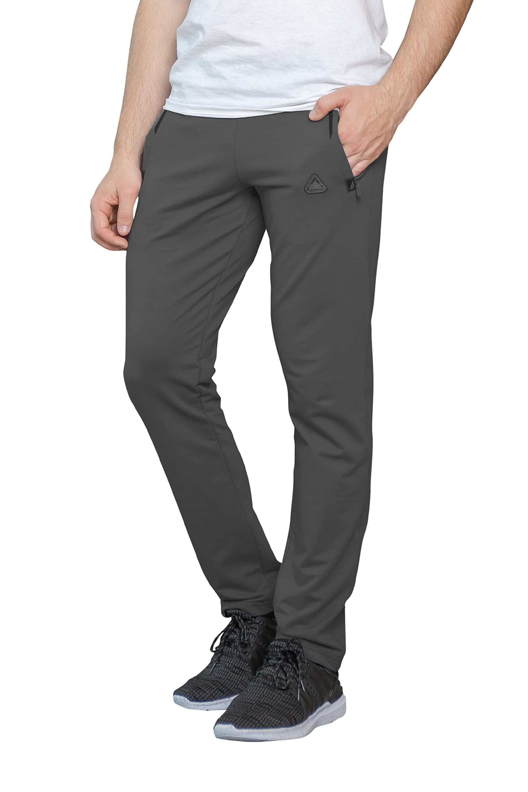 **30/33/36 Inch Inseam Men's Sweatpants with Pockets - Tapered Joggers for Men, Slim Fit Open Bottom Casual Pants for Tall Guys - Perfect for Gym, Lounge & Everyday Wear**