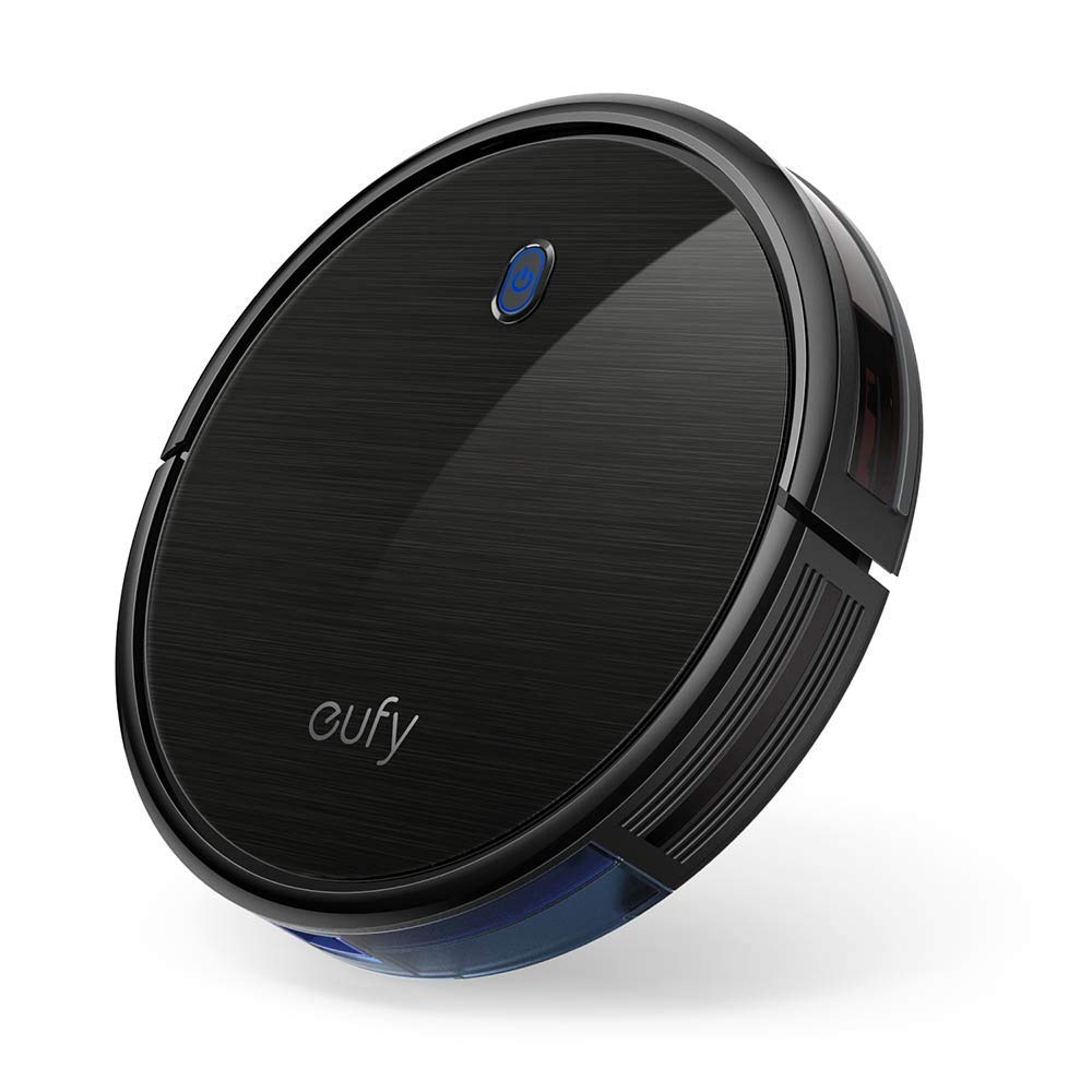 eufy Boost IQ RoboVac 11S Slim Robot Vacuum - 1300Pa Powerful Suction, Ultra Quiet, Self-Charging Robotic Cleaner for Hard Floors & Medium-Pile Carpets (Black, Renewed) | Perfect for Pet Hair, Dust & Daily Home Cleaning