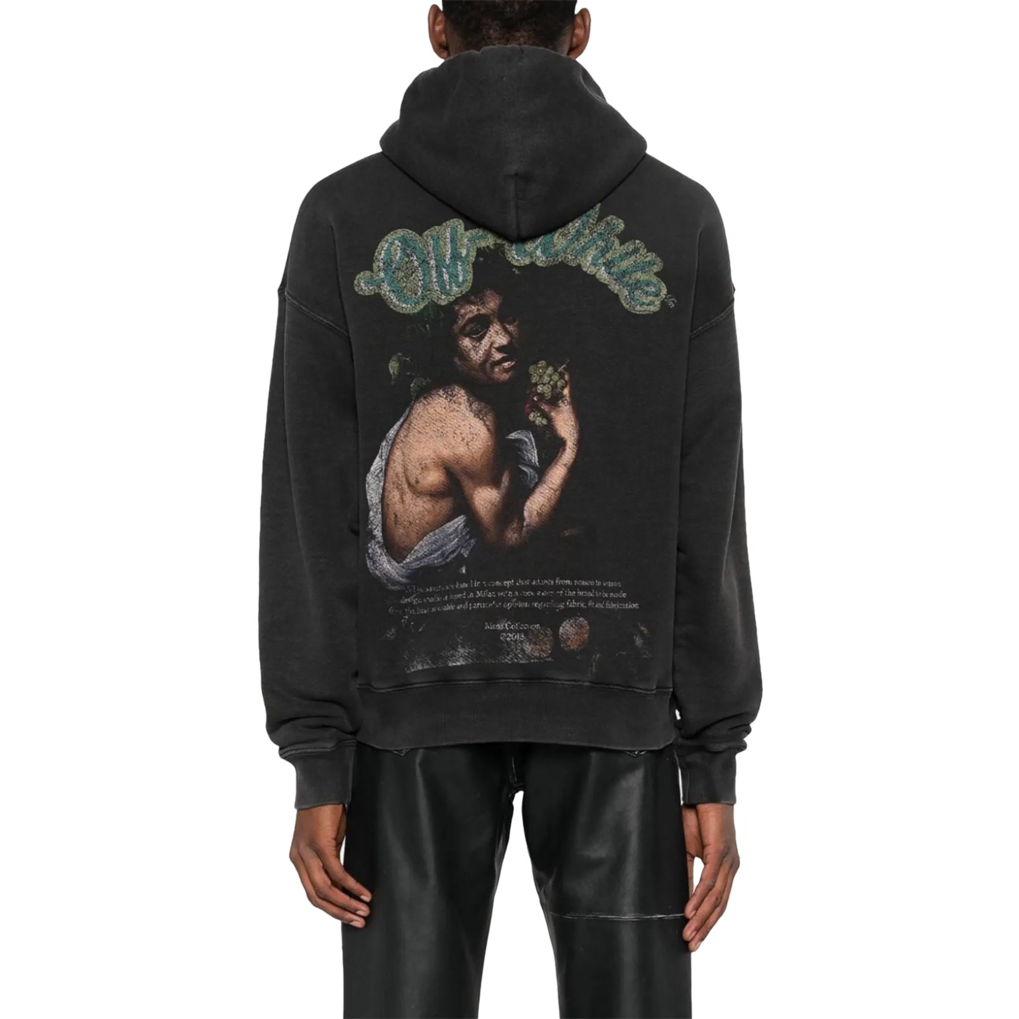 Off White Bacchus Skate Black Hoodie - Men's Streetwear Pullover for Skateboarding & Urban Fashion | Perfect for Casual Outfits & Street Style