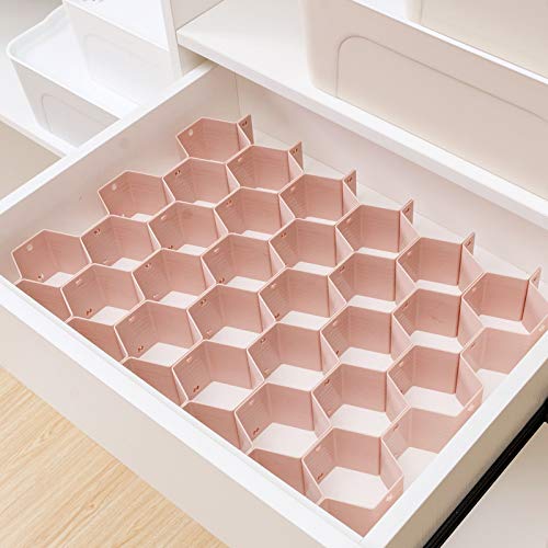Arinda Adjustable Honeycomb Drawer Organizer - DIY Clapboard Divider for Underwear, Socks, Bras, Ties, Belts & Scarves Storage | Perfect for Baby Clothes, Jewelry & Home Organization
