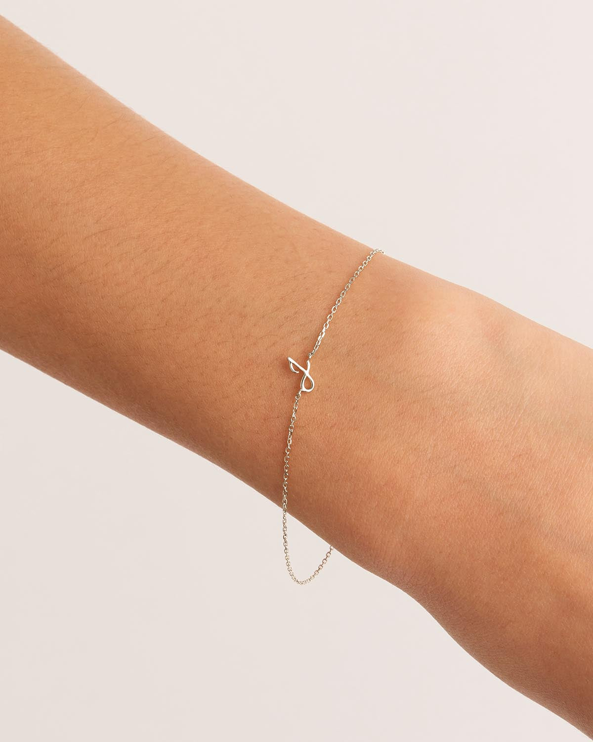 Sterling Silver Love Letter Bracelet - Engraved Romantic Gift for Her - Perfect for Anniversaries, Valentine's Day & Special Occasions