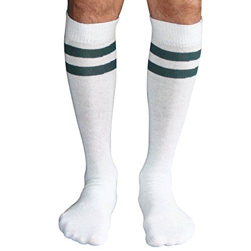 White, Dark Green